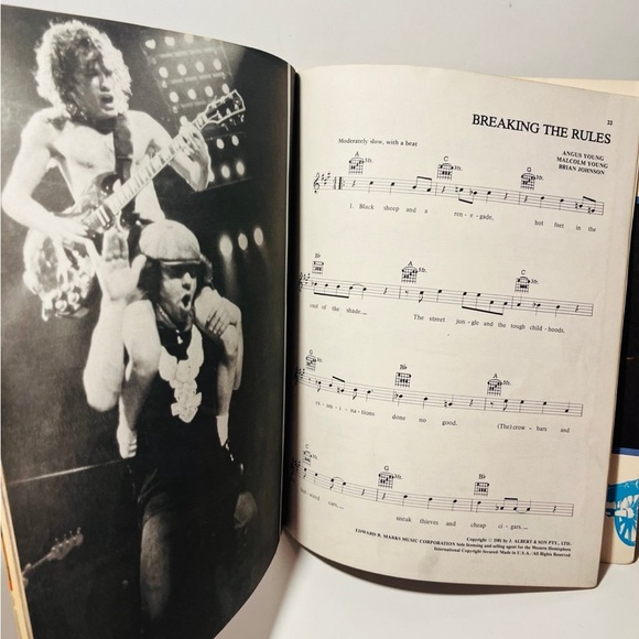 AC/DC For Those About to Rock Tablature Vintage Song Guitar Piano Music Book - Picture 12 of 12